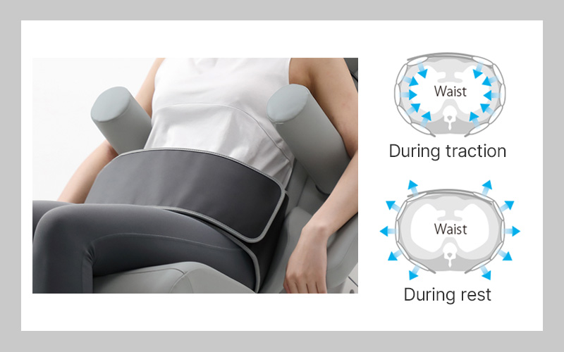 Easy-fit inflatable traction belt